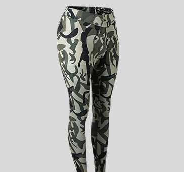 Ladies Fitness Yoga Camouflage Pants Sports Running Training Stretch Tight And Quick-Drying