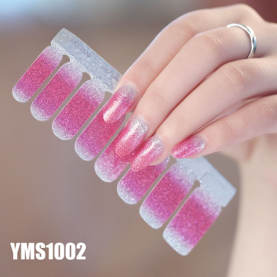 Glitter Solid Color Nail Stickers Full Nail Polish Stickers Gradient Color Nail stickers