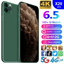New Model X20Pro 6.5 inch Smartphone 8+512 Big Memory Android  Cellphone With Face ID - ShopShipShake