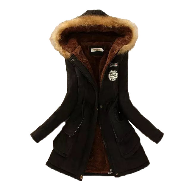 Women's Autumn And Winter Large And Thickened Hooded Lamb Coat