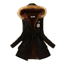 Women's Autumn And Winter Large And Thickened Hooded Lamb Coat - ShopShipShake