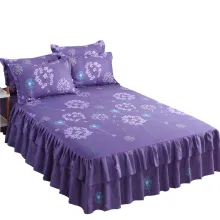 Double Side Bed Skirt , A Pair Of Pillowcases Bed Skirt, Three Piece Bedspread - ShopShipShake