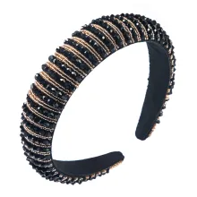 High-Grade Sponge Hairband Simple Wide Edge Fashion Handmade Temperament Headband - ShopShipShake