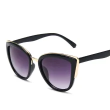 Vintage Cat Eye Sunglasses Personality Ins Style Plastic Frame Glasses Leopard Print Sunglasses - ShopShipShake