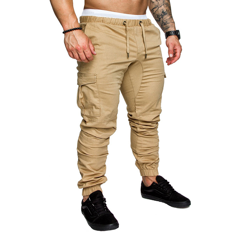 Men's New Autumn Casual Pants With Rope Elastic Sports Baggy Pants