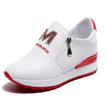 New Sports White Slope Heels Students' High Casual Shoes - ShopShipShake