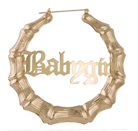 New Babygirl Letter Bamboo Earrings