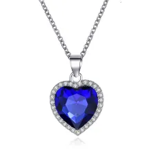 Titanic Crystal Gem Love Necklace Temperament Classic Ocean Heart Necklace - ShopShipShake