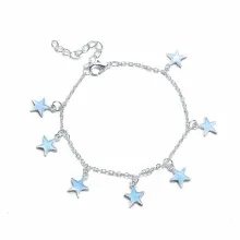 Alloy Silver Star Pendant Ankle Chain Creative Retro Simple Ankle Chain - ShopShipShake