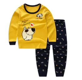 Children's Wear Set Pure Cotton Boys And Girls Sweater Pajamas Baby Cartoon Clothes