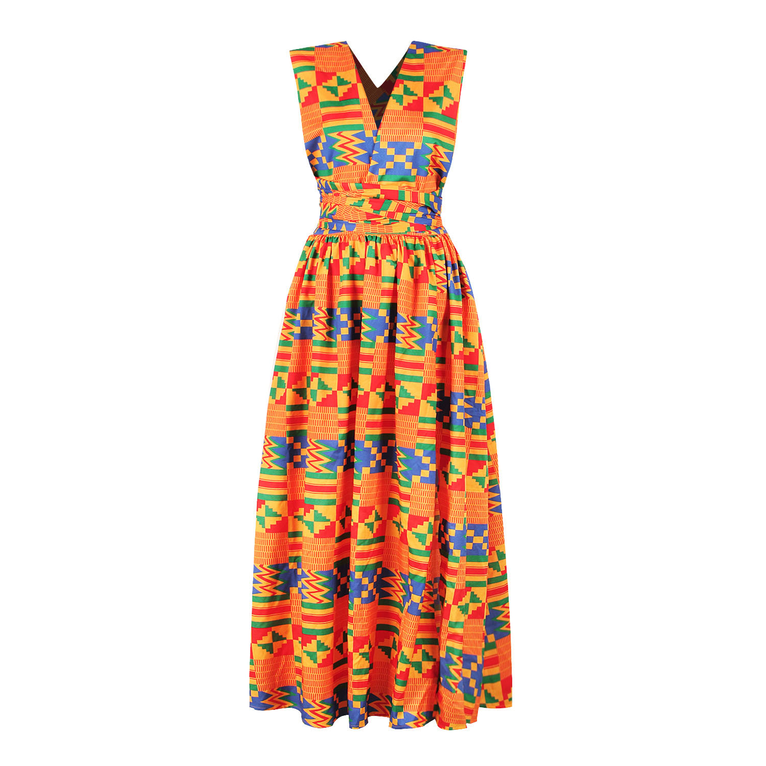 African Nightclub Digital Printing Irregular Various Wearing Methods Elastic Medium Length Split Plus Size Dress Lady Dress