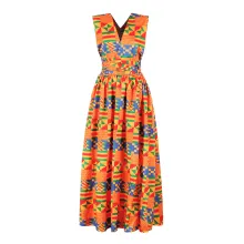 African Nightclub Digital Printing Irregular Various Wearing Methods Elastic Medium Length Split Plus Size Dress Lady Dress - ShopShipShake