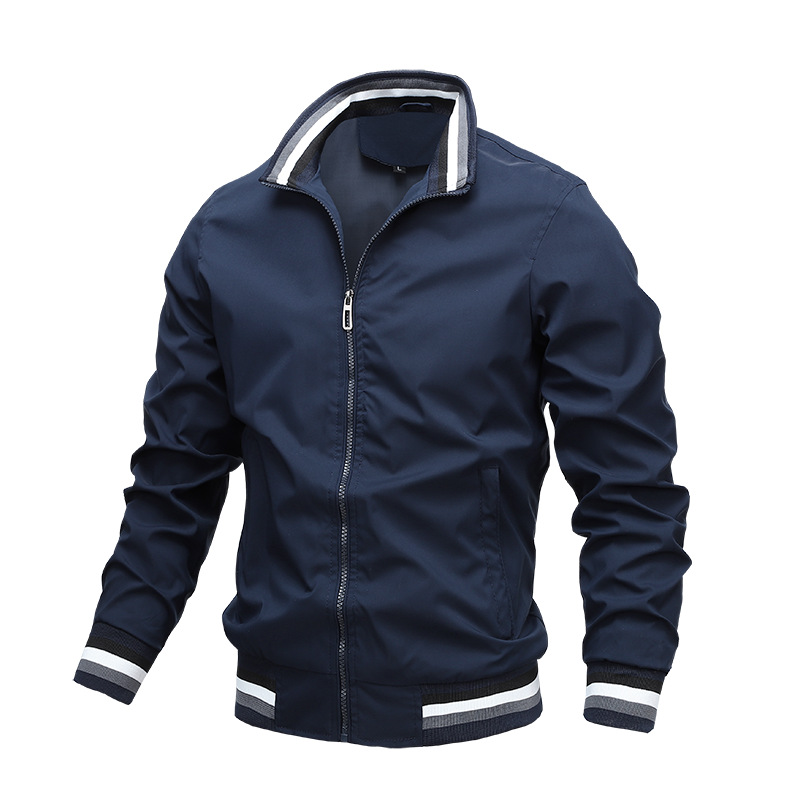 Casual Jacket Men's Spring and Autumn Sports Solid Color Jacket Men's