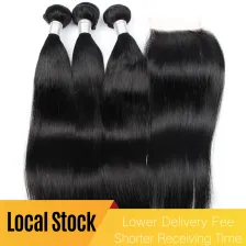 Local Stock 12a 100% Raw Human Hair Bundles Straight Hair(Without Closure) - ShopShipShake