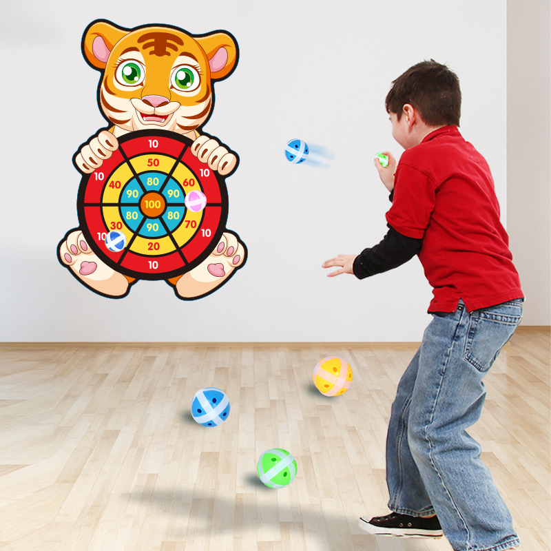 Children's Target Throwing Dart Board Sticky Ball Set Educational Toy Darts
