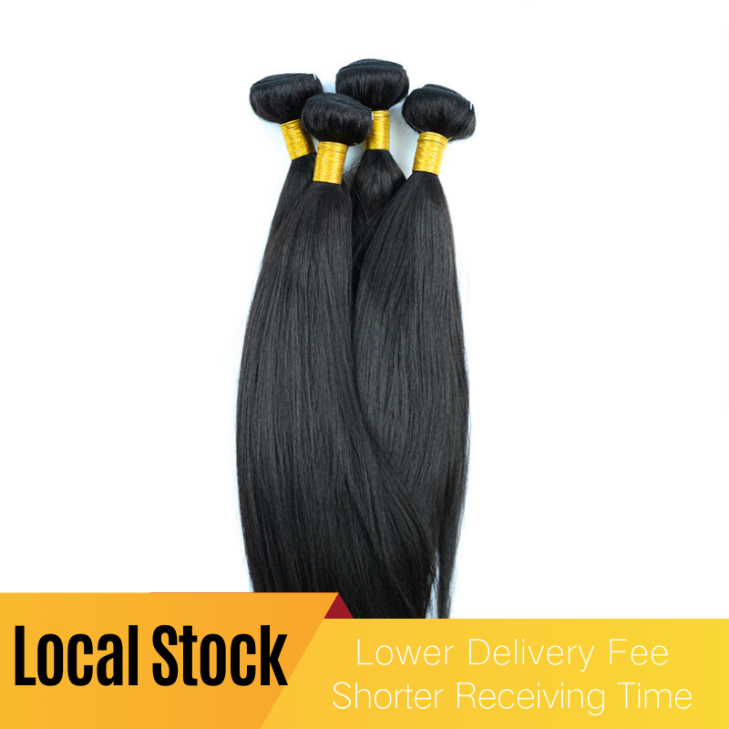 Local Stock Affordable Heat Resistant Synthetic Fiber Hair Bundles