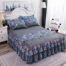 Pre-order Landing Price By Sea Shipping New Korean Lace Bed Skirt Three Piece Bedspread - ShopShipShake